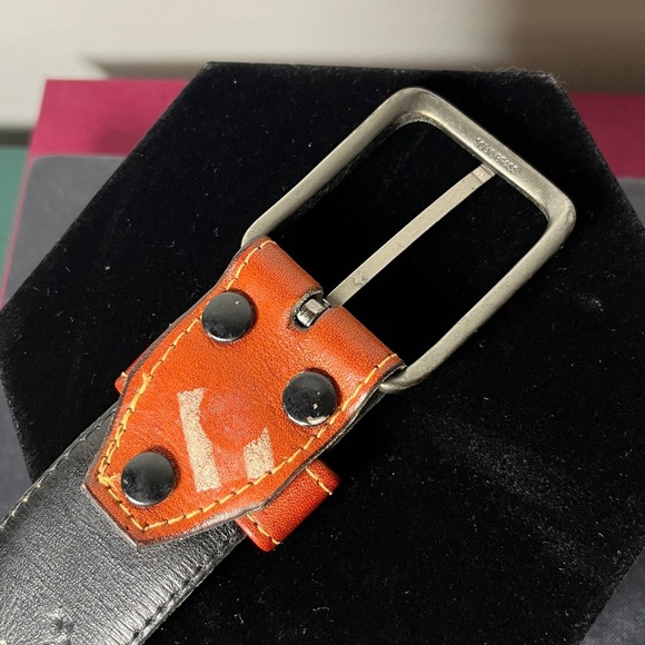 John Weitz Cognac Old English Cashmere Glove Tanned‎ Leather Men's Belt Sz 40 - Picture 3 of 11